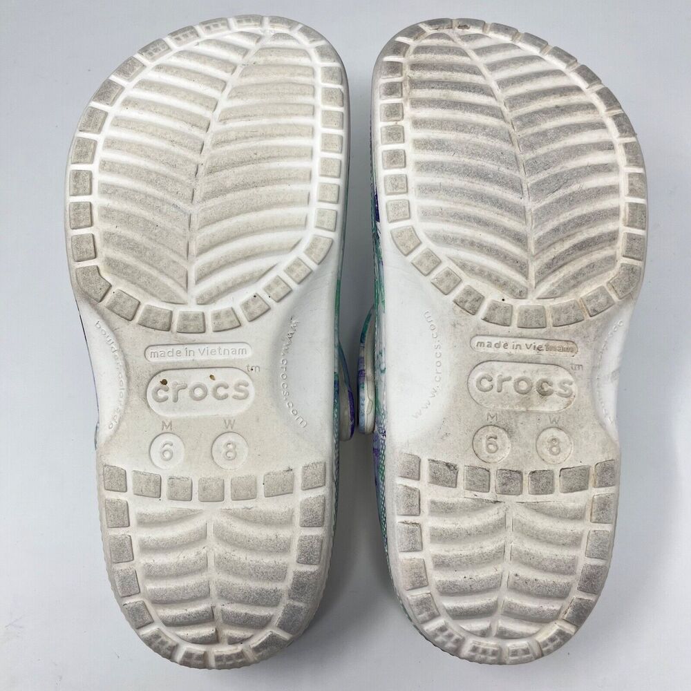 Crocs Classic Marbled Out of this World Clog Sandals Blue and White  Women's 8 - Picture 9 of 10